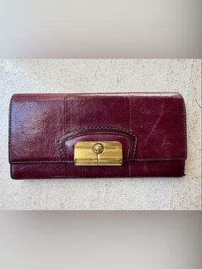 Coach Kristin Leather Wallet with Gold Hardware
